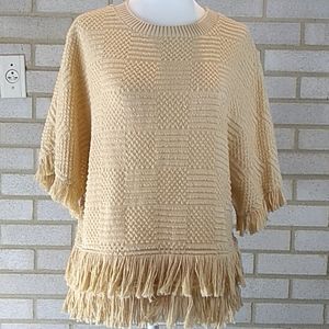 Zara Woman Sweater with Fringe Size M